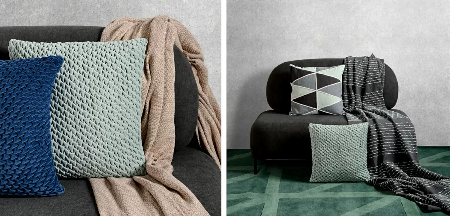 Подушка Purnama Quilting mint Подушка Purnama Quilting mint - Loft-Concept в Твери