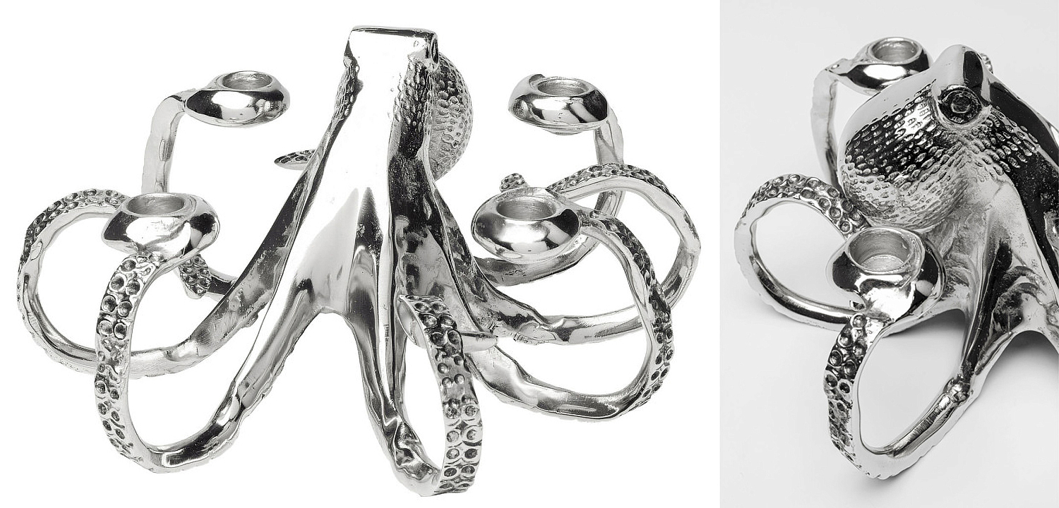 Подсвечник Chrome Octopus Подсвечник Chrome Octopus - Loft-Concept в Твери