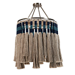 Люстра круглая плетеная с кисточками цвета серый дуб Boho Tassel Chandelier варинант исполнения - 2 | Loft Concept в Твери