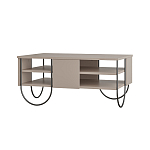 Стол журнальный прямоугольной формы с 2-мя полками бежево-серого цвета NORFOLK LIGHT MOCHA варинант исполнения - 1 | Loft Concept в Твери