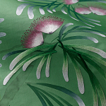 Обои ручная роспись Silk Tree Colourway SC-92 on Emerald Green dyed silk варинант исполнения - 3 | Loft Concept в Твери