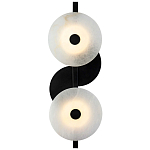 Бра со стеклянными плафонами-дисками Black and White Circles Wall Lamp варинант исполнения - 1 | Loft Concept в Твери