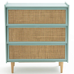 Комод с 3-мя ящиками из ротанга Blais Turquoise Wicker Furniture варинант исполнения - 3 | Loft Concept в Твери