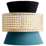 Бра с плетеным декором из ротанга Bonnie Wicker Blue Wall Lamp варинант исполнения - 1 | Loft Concept в Твери