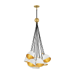 Люстра с 15-ю белыми  плафонами с золотой внутренней поверхностью Hinkley варинант исполнения - 2 | Loft Concept в Твери