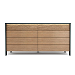 Комод 8 ящиков с подсветкой на рельефном фасаде Warm Industrial варинант исполнения - 4 | Loft Concept в Твери