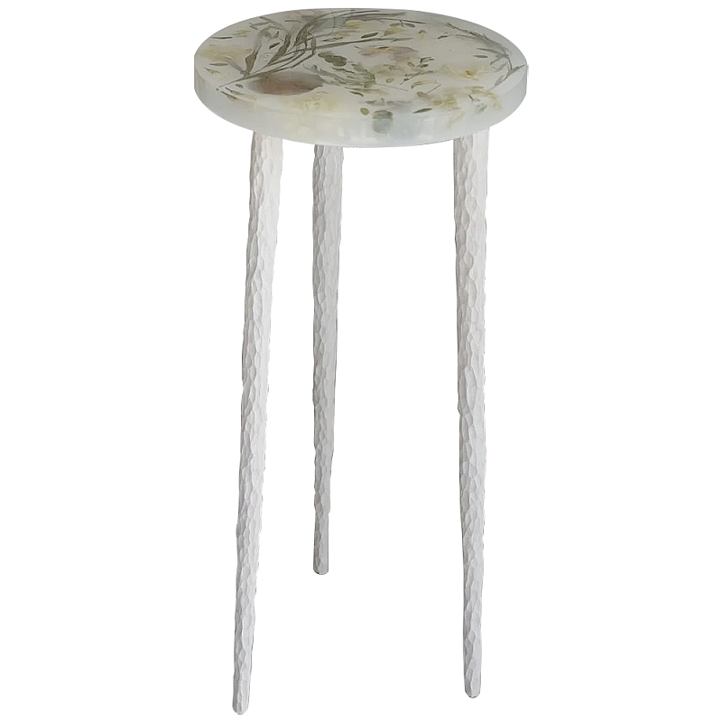 Круглый журнальный столик со столешницей из эпоксидной смолы Epoxy Resin Flowers Coffee Table Белый Черный Розовый Мульти Круглый журнальный столик со столешницей из эпоксидной смолы Epoxy Resin Flowers Coffee Table Белый Черный Розовый Мульти в Твери | Loft Concept