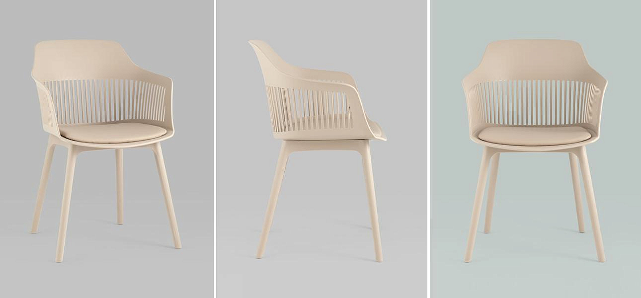 Стул Crocus Chair Бежевый цвет Велюровая подушка Стул Crocus Chair Бежевый цвет Велюровая подушка - Loft-Concept в Твери