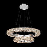 Люстра из 2-х колец с мозаичным хрустальным оформлением Sparks of Crystal варинант исполнения - 3 | Loft Concept в Твери