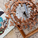 Зеркало круглое в металлической раме украшенной фигурами бабочек Butterflies варинант исполнения - 4 | Loft Concept в Твери