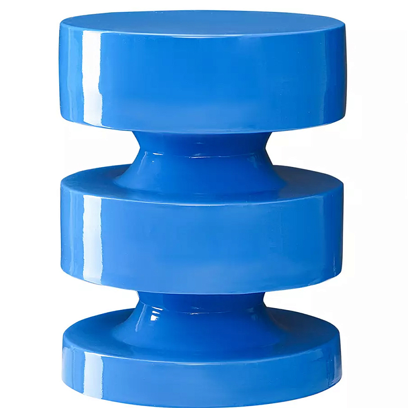 Столик приставной фигурный синий Curly Blue Table Синий в Твери | Loft Concept 