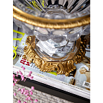 Чаша из прозрачного стекла с бронзовой подставкой и ручками Eden Garden варинант исполнения - 4 | Loft Concept в Твери