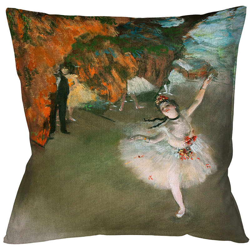 Подушка декоративная с цветным принтом Star of Impressionism Мульти Бежевый Подушка декоративная с цветным принтом Star of Impressionism Мульти Бежевый в Твери | Loft Concept