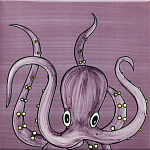 Плитка с узором Осьминог велосипедист варинант исполнения - 3 | Loft Concept в Твери