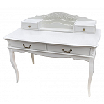 Стол-бюро белого цвета из массива бука с 4-мя ящиками White Provence варинант исполнения - 3 | Loft Concept в Твери