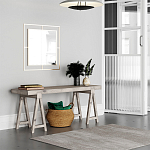 Настенное зеркало квадратной формы в металлической раме золотого цвета CORNER MIRROR GOLD варинант исполнения - 1 | Loft Concept в Твери