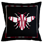 Подушка декоративная пчела с красным узором Ikat Pattern варинант исполнения - 1 | Loft Concept в Твери