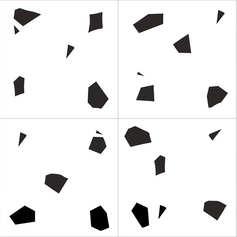 Плитка с узором Осколки Белый Черный Фиолетовый в Твери | Loft Concept 