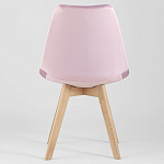 Стул с мягким велюровым сиденьем Arvika Pink варинант исполнения - 4 | Loft Concept в Твери