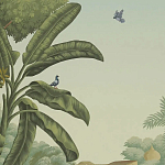 Обои ручная роспись River Scenes of Bengal Verdoyant варинант исполнения - 2 | Loft Concept в Твери