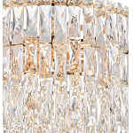 Люстра круглая с хрустальными подвесками на золотистом каркасе Roul Crystal Light варинант исполнения - 2 | Loft Concept в Твери