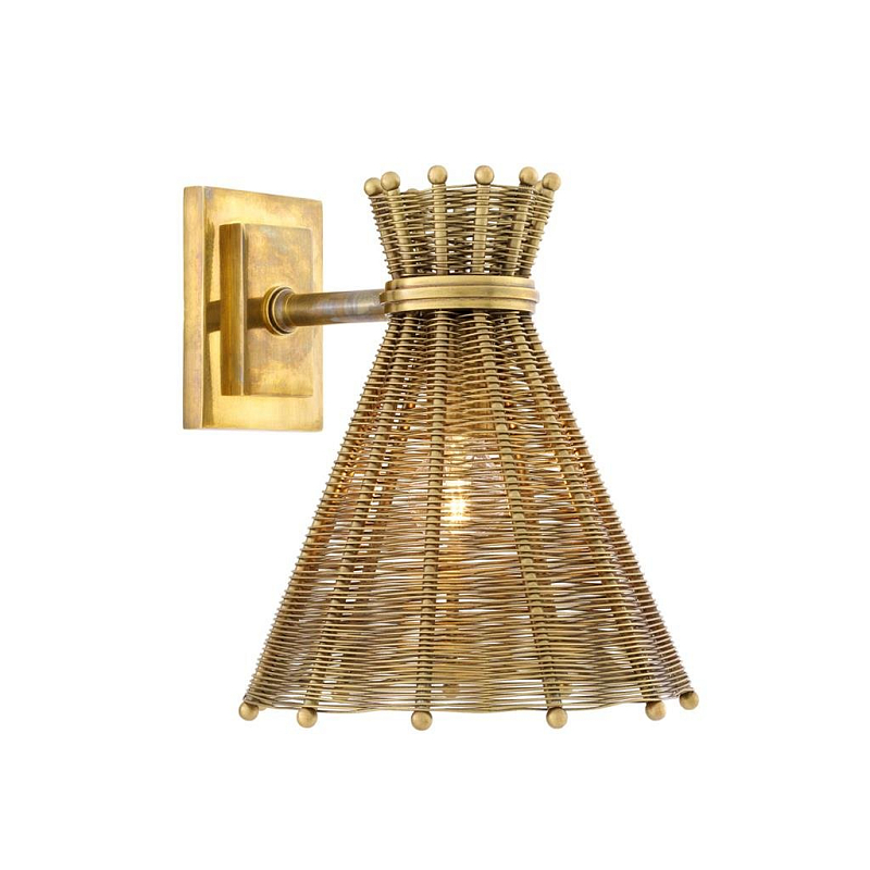 Бра Eichholtz Wall Lamp Kon Tiki Латунь Античная полированная Бра Eichholtz Wall Lamp Kon Tiki Латунь Античная полированная в Твери | Loft Concept