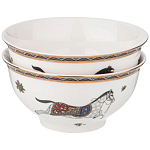 Сервиз обеденный из фарфора с изображением лошадей на 6 персон 23 предмета Porcelain Horse Set  варинант исполнения - 2 | Loft Concept в Твери