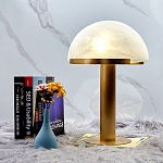 Настольная лампа c абажуром в форме купола из натурального камня  Heavenly Harmony варинант исполнения - 2 | Loft Concept в Твери