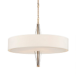 Люстра круглая с белым тканевым абажуром  White Light Diffuser варинант исполнения - 3 | Loft Concept в Твери