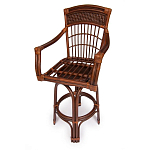 Барный стул из ротанга Eloise коричневый варинант исполнения - 5 | Loft Concept в Твери