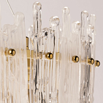 Люстра круглая с прозрачными стержнями разной длины Textured Glass Chandelier варинант исполнения - 9 | Loft Concept в Твери