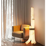 Торшер геометрический с тремя мраморными плафонами Marble Tripod варинант исполнения - 5 | Loft Concept в Твери