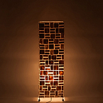 Торшер из перламутра на металлическом каркасе Indonesian Tower 2 варинант исполнения - 3 | Loft Concept в Твери