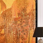 Обои ручная роспись в стиле Арт-деко Hippolyta’s Forest Colourway 263 on Deep Rich Gold gilded paper варинант исполнения - 2 | Loft Concept в Твери