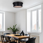 Потолочный светильник круглый черного цвета Modern Simple Ceiling Light варинант исполнения - 3 | Loft Concept в Твери