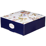 Ваза фарфоровая круглая на ножке с рисунком цветов Garden Whisper Porcelain Set  варинант исполнения - 2 | Loft Concept в Твери