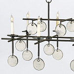 Люстра подвесная с 8-ю лампами и стеклянными круглыми подвесками Currey & Company варинант исполнения - 7 | Loft Concept в Твери