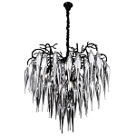 Люстра со стеклянными подвесками дымчатого цвета Ambre Glass Chandelier 80 варинант исполнения - 3 | Loft Concept в Твери