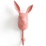 Настенный крючок в виде зайца Hare Wall Hook Pink варинант исполнения - 1 | Loft Concept в Твери
