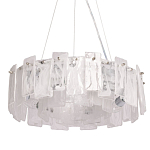 Люстра круглая с подвесными прямоугольными пластинами из стекла Glacier Panels варинант исполнения - 1 | Loft Concept в Твери