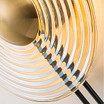 Бра с янтарным стеклянным диском и золотистыми акцентами Savio Glass Disc варинант исполнения - 6 | Loft Concept в Твери