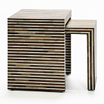 Комплект приставных столиков Stripes Set of tables Beige варинант исполнения - 1 | Loft Concept в Твери
