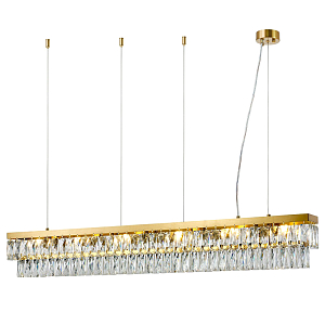 Люстра с плафоном из прозрачного хрусталя LUNET