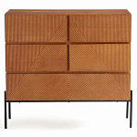 Комод с геометрическим рисунком на ящиках Anders Dark Wood варинант исполнения - 2 | Loft Concept в Твери