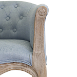 Кресло низкое в стиле прованс Louis French Armchair light blue flax варинант исполнения - 4 | Loft Concept в Твери
