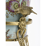 Ваза из голубого фарфора с рисунком птиц и цветов и декоративными элементами Blue Garden варинант исполнения - 4 | Loft Concept в Твери