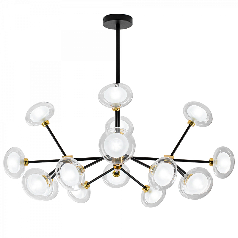 Люстра NABILA CHANDELIER Глянцевое золото Белый Черный в Твери | Loft Concept 