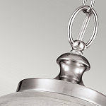 Подвесной светильник с прозрачным стеклянным плафоном в форме шара в современном стиле на цепи Feiss варинант исполнения - 4 | Loft Concept в Твери