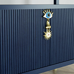 Стеллаж со стеклянными полками Elsa Dreams Blue варинант исполнения - 8 | Loft Concept в Твери