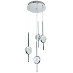 Люстра с 4-мя плафонами из хрустального шара Crystal Bubbles Chrome Hanging Lamp варинант исполнения - 1 | Loft Concept в Твери
